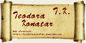 Teodora Konatar vizit kartica